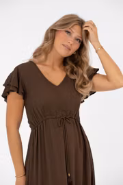 Jane klänning coffe brown