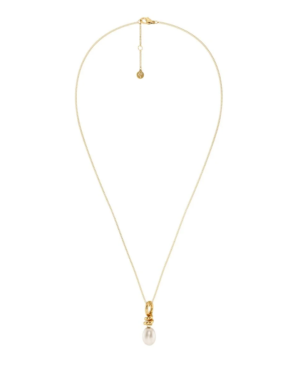 Swivel Necklace Pearl S Gold