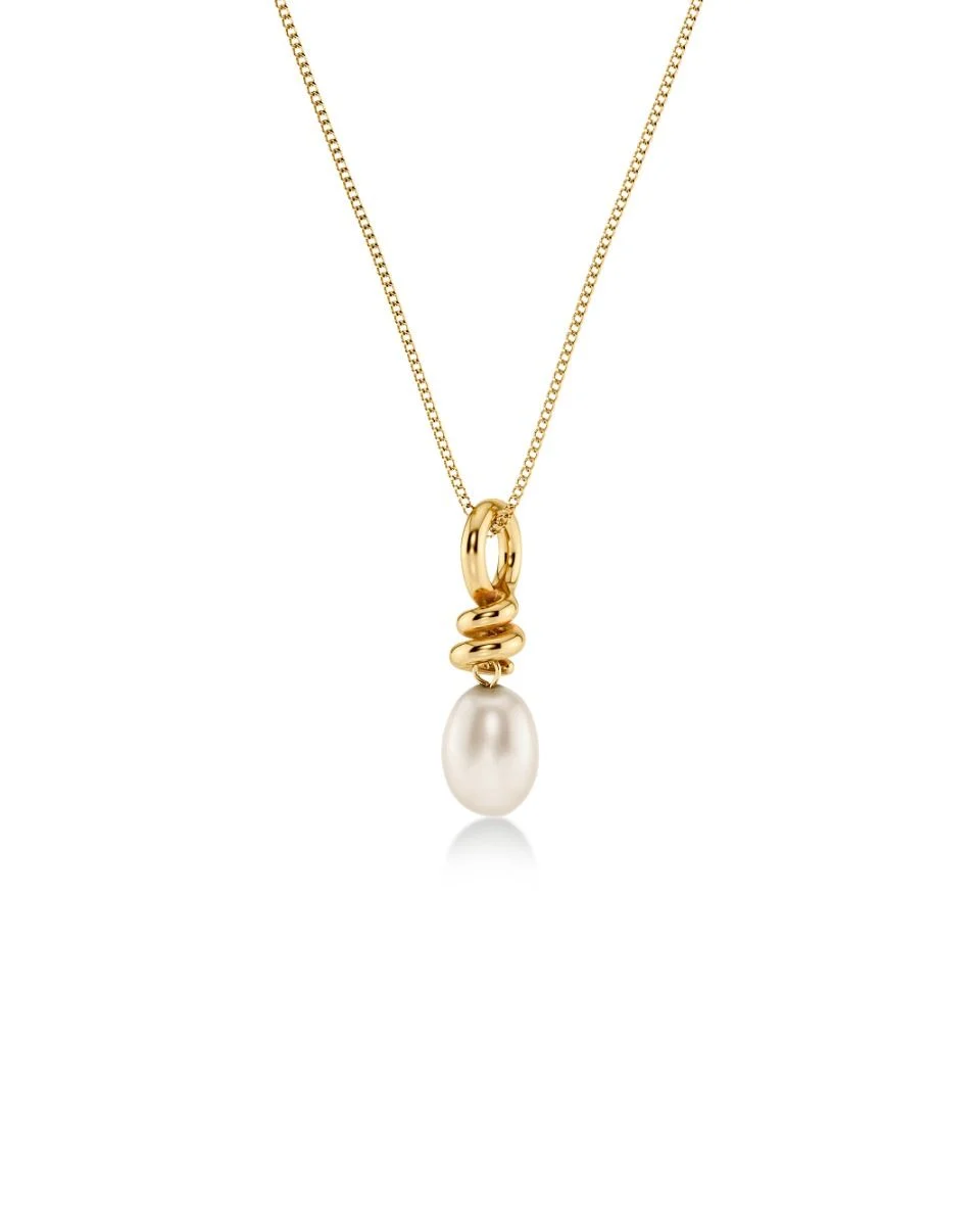Swivel Necklace Pearl S Gold