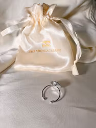 Silver Adjustable Ring - Button Base