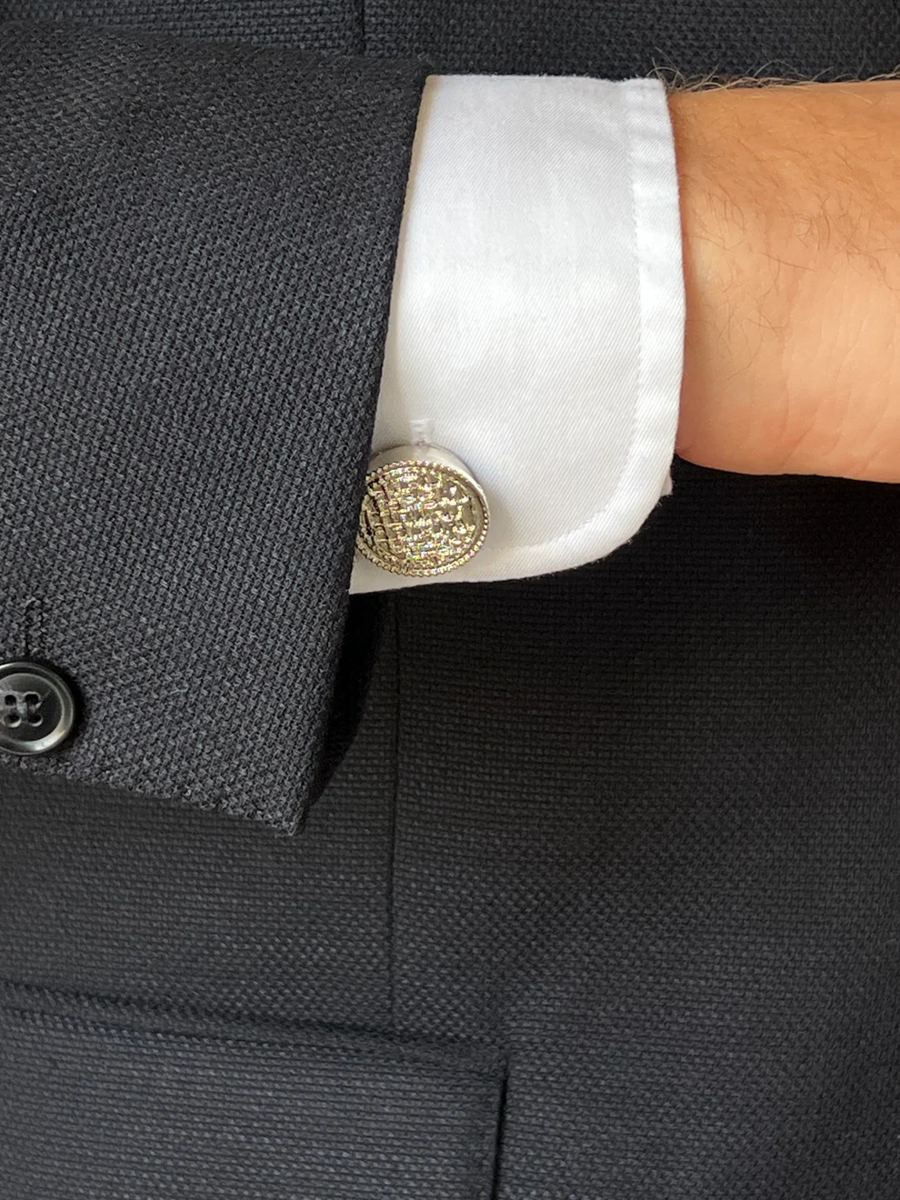 Hampus Manschettknappar i silver (2-pack)