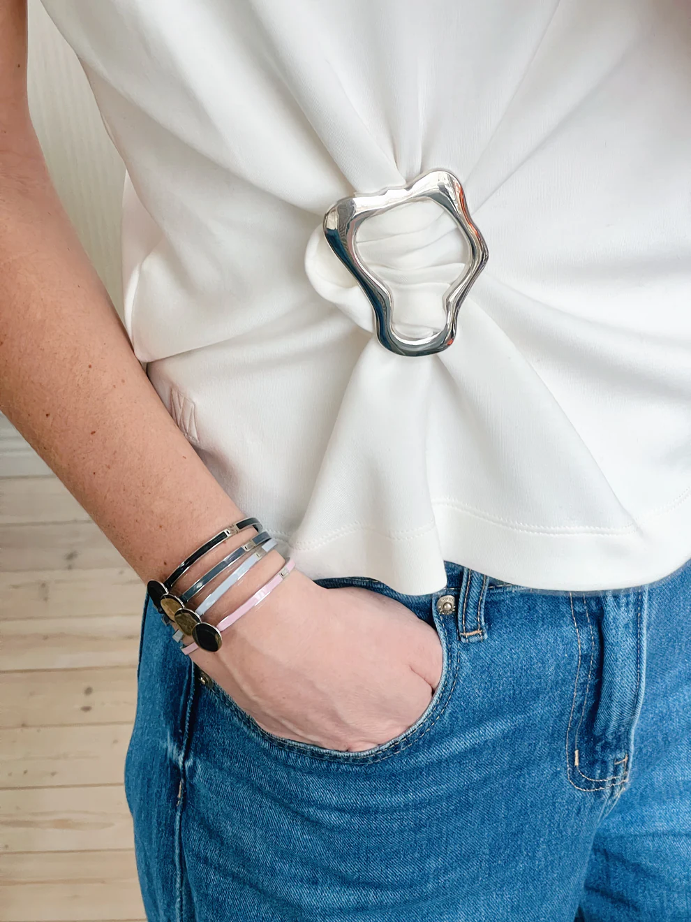 Decor Buckle Universal Silver