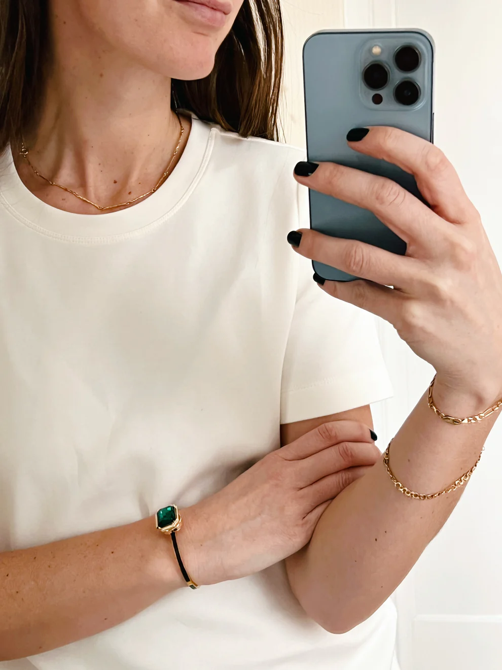 Black Gold Cuff Bracelet