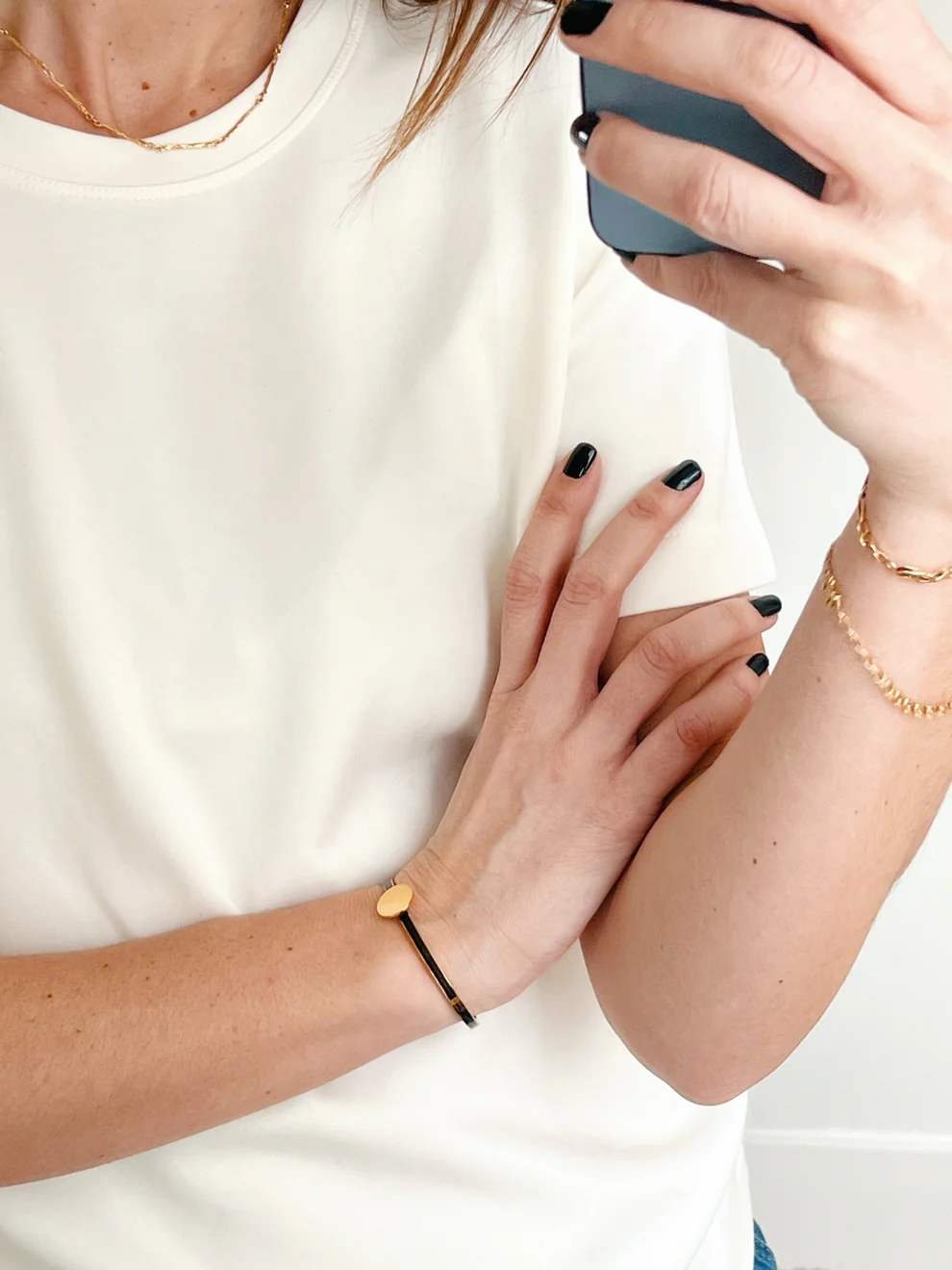 Black Gold Cuff Bracelet