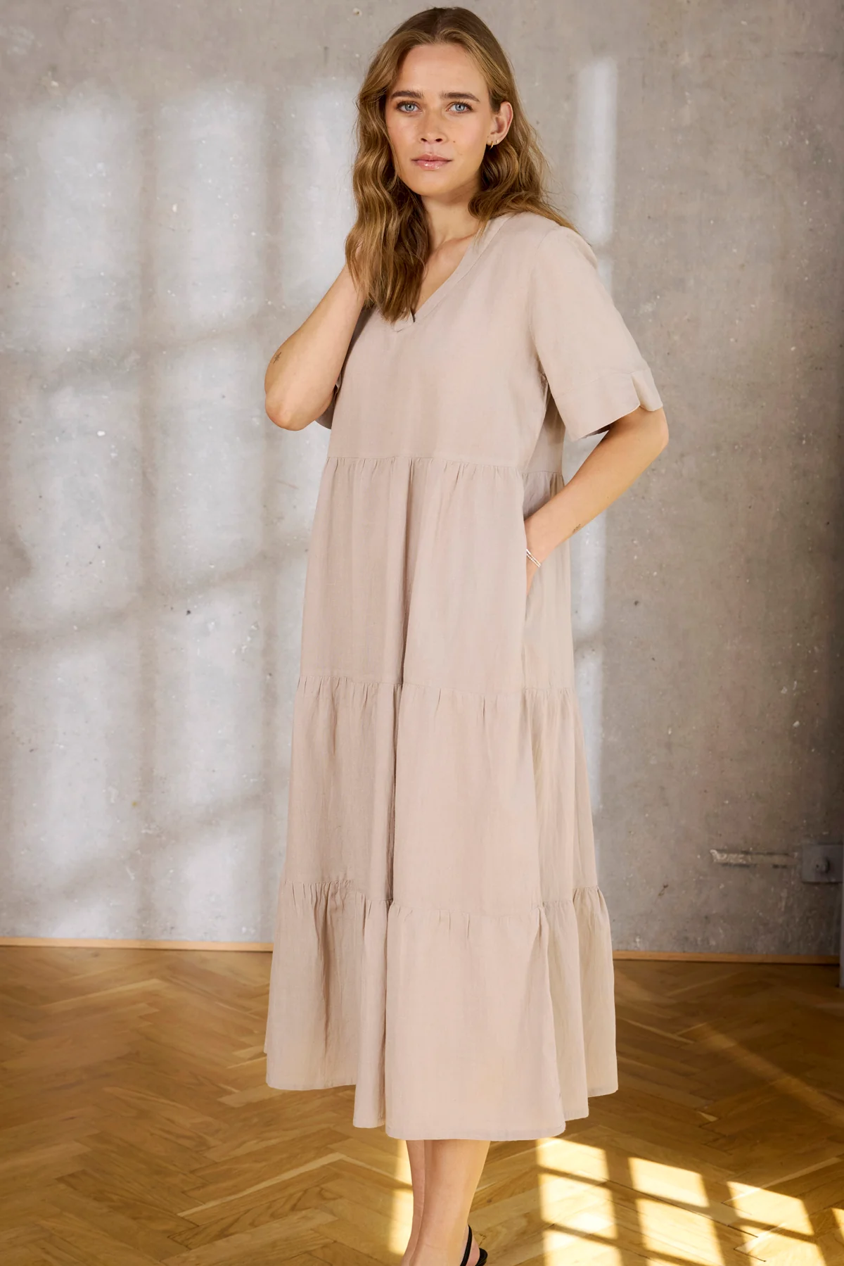 ZE Daya 085 klänning sand