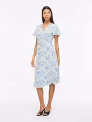 Vilovie wrap dress midi