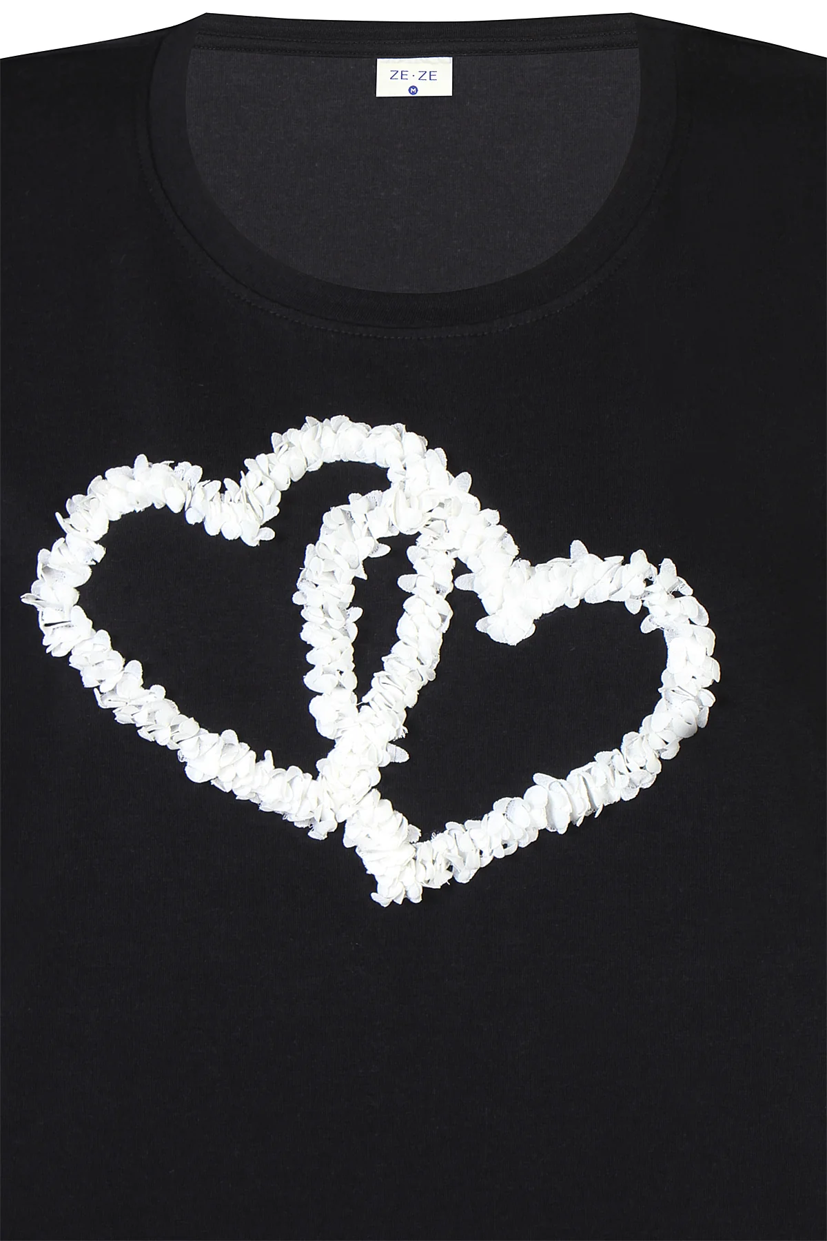 ZE-frana t-shirt med hjärtan i vitt