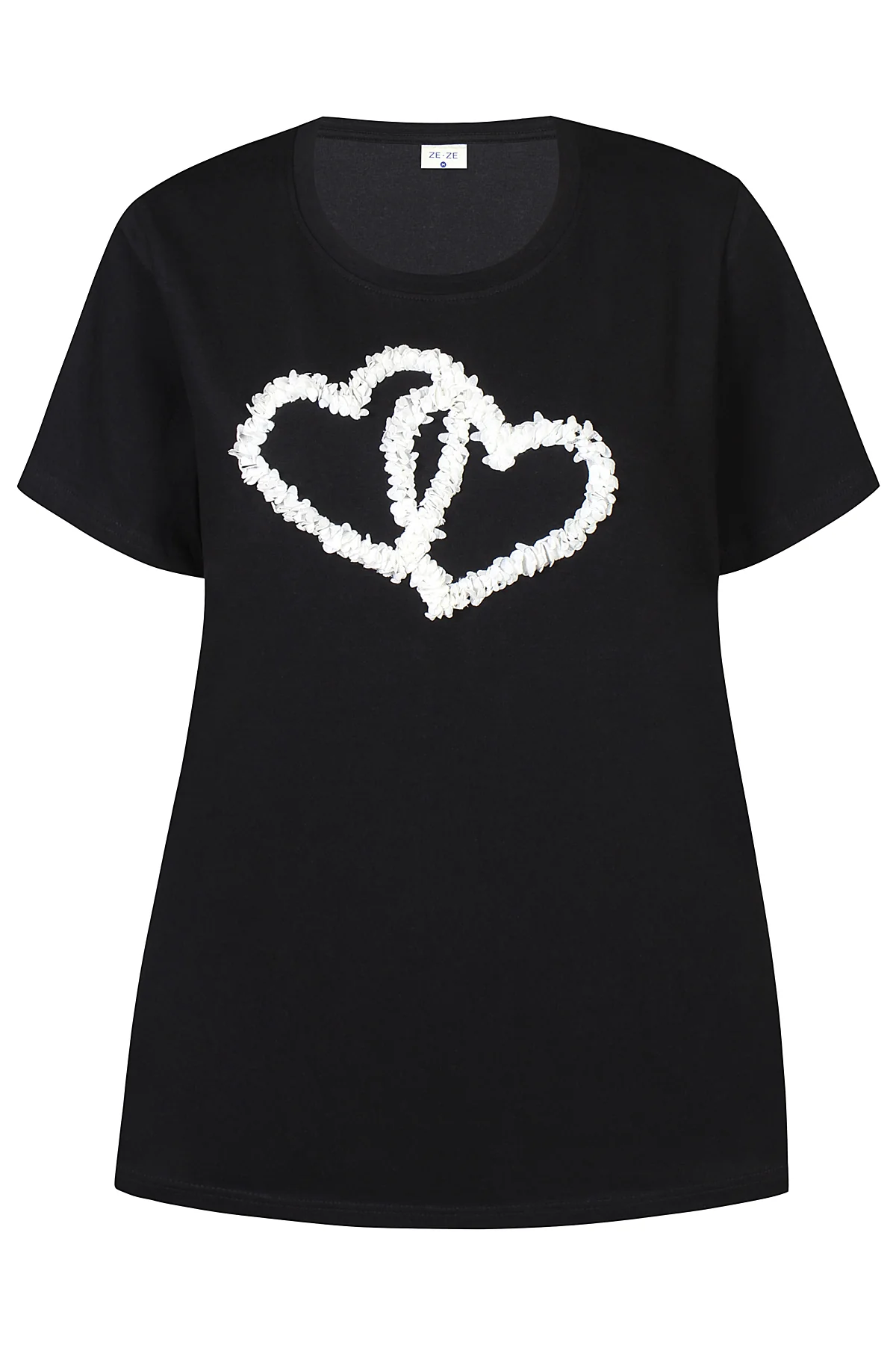 ZE-frana t-shirt med hjärtan i vitt