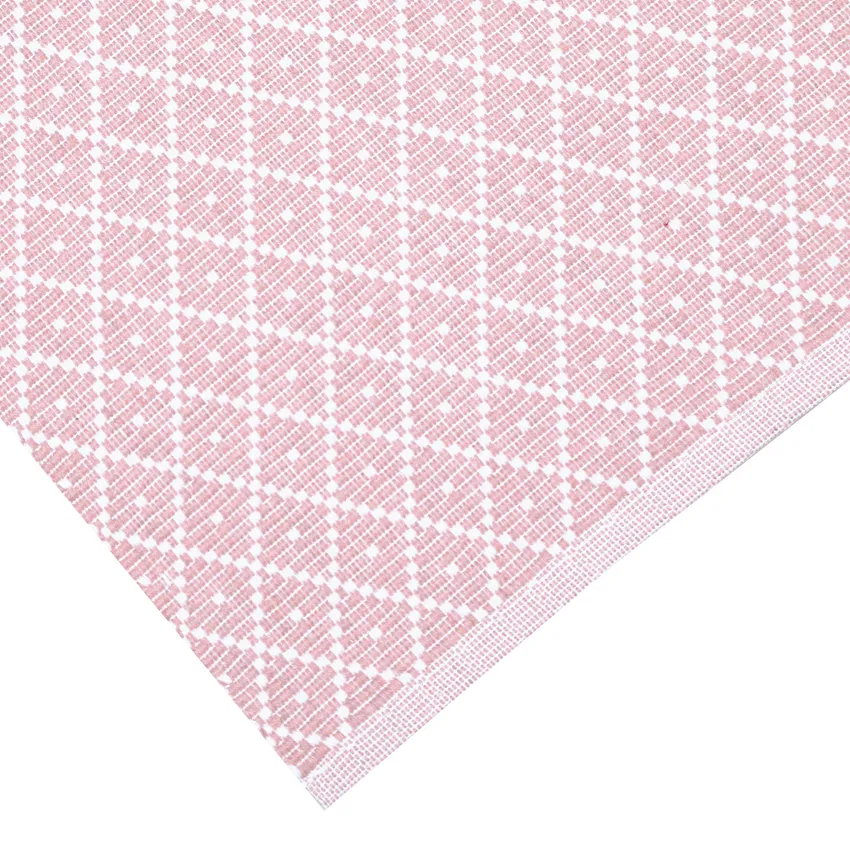 Löpare Ella 33x120 cm ljusrosa/vit