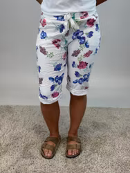 Josefin capribyxor blommig onesize