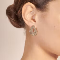 Alice earrings crystal gold