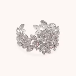Laurel ring silver