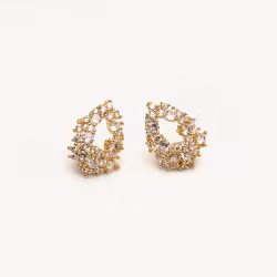 Petite miss Alice earrings crystal gold