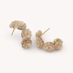Jade earrings celestial pink/blue