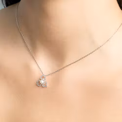 Elise necklace ivory pearl silver