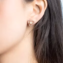 Elise earrings ivory pearl gold