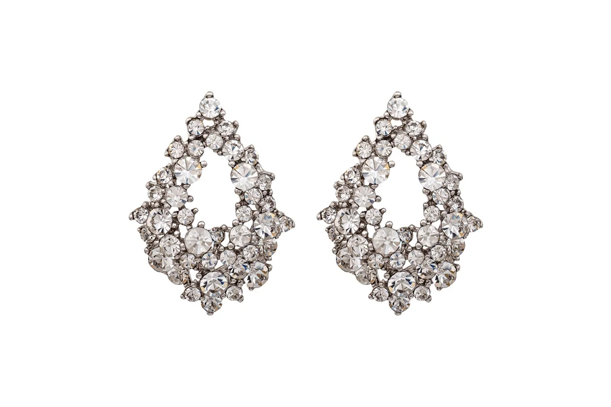Alice earrings crystal silver