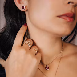 Delphine pink ruby / 2 pcs set
