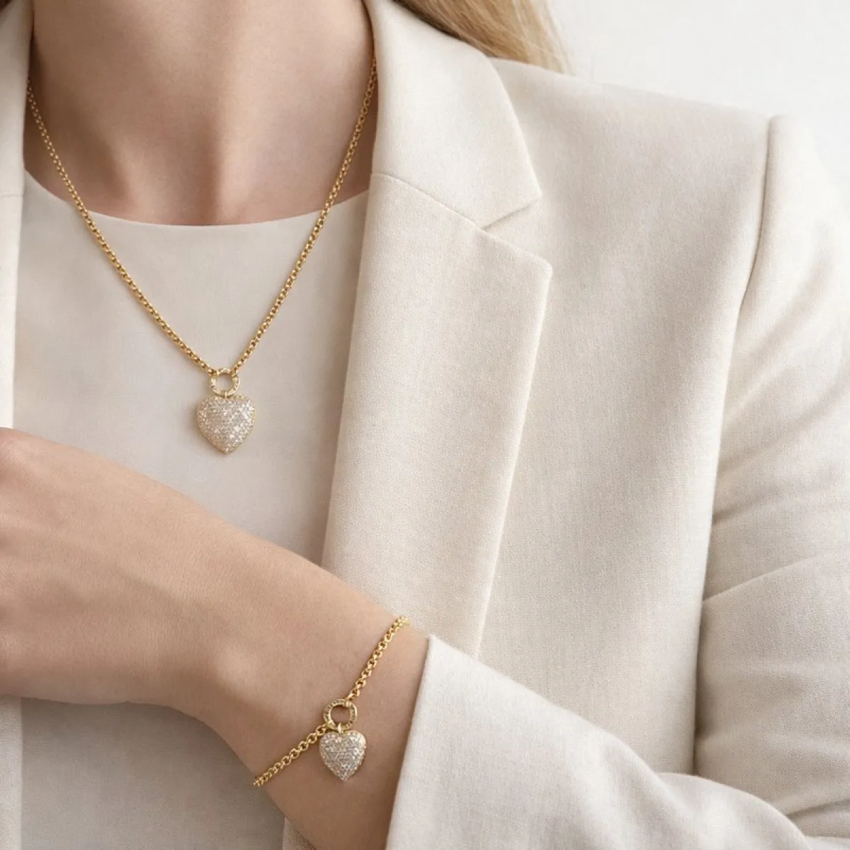 HEART OF PAVE NECKLACE
