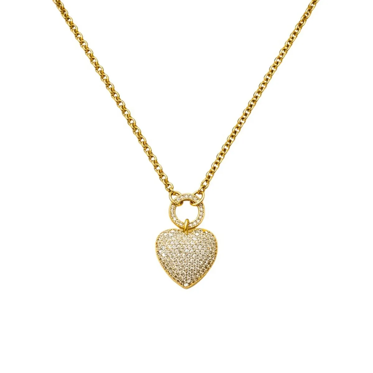 HEART OF PAVE NECKLACE