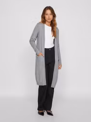Viril lång cardigan grå