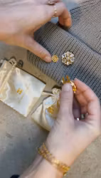 Gold Textured Pin - Button Base