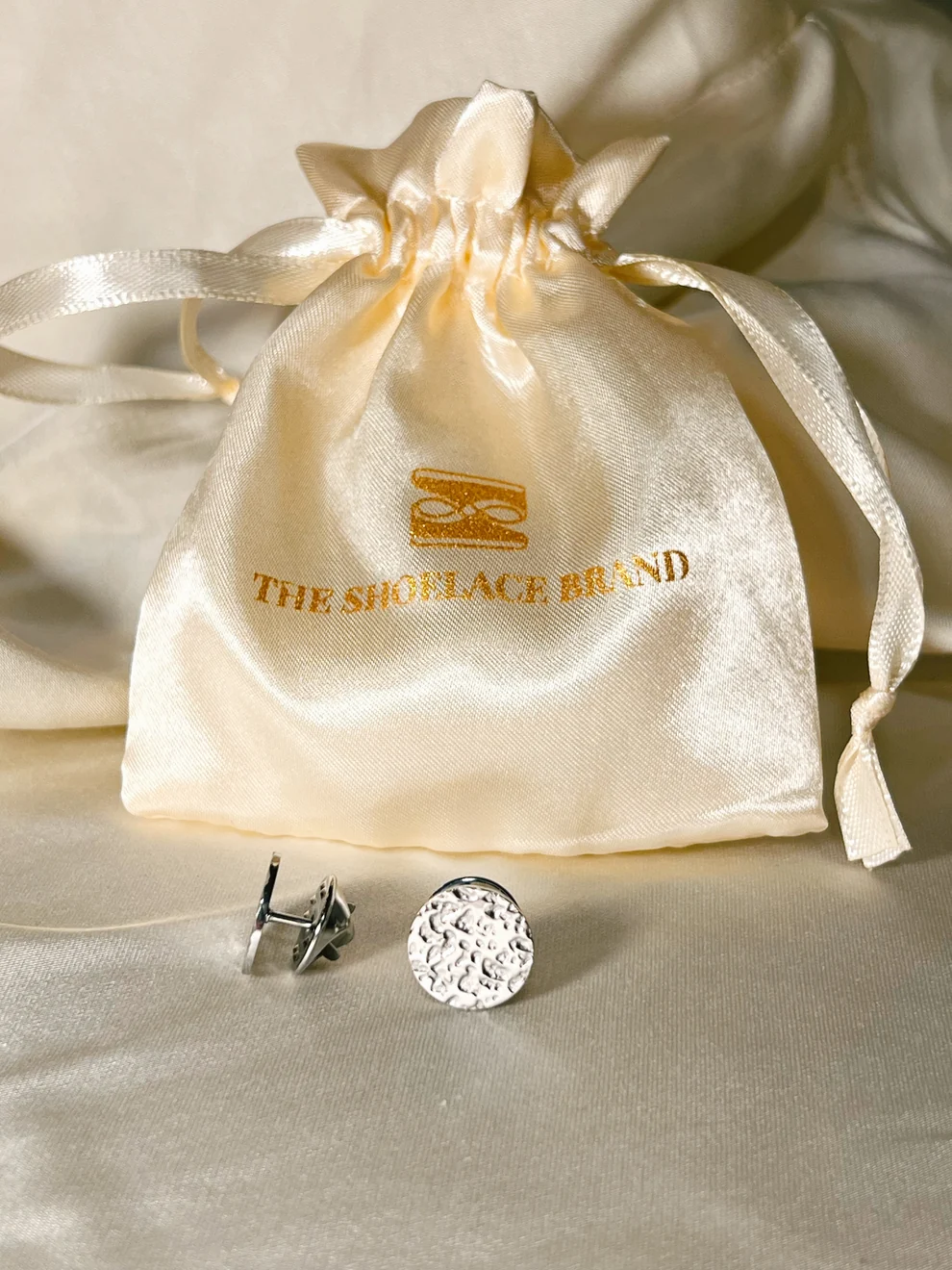 Silver Textured Pin - Button Base