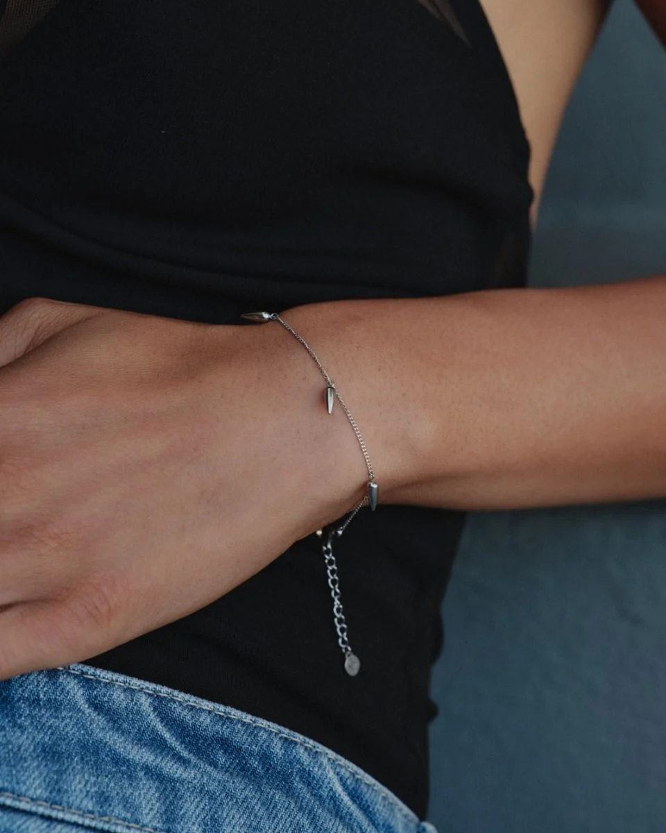 Peak Spike Bracelet Multi Silver