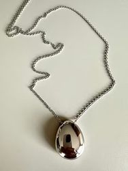 Wiki dropphalsband silver