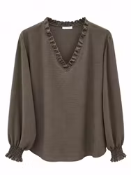 Vera blus Chokladbrun onesize