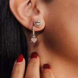 Delphine stud earrings - Light champagne