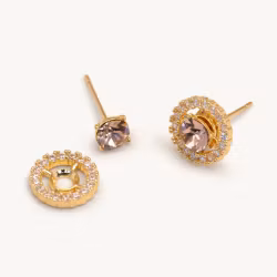 Miranda Twist earrings – Pink topaz
