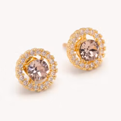 Miranda Twist earrings – Pink topaz