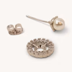 Miranda Twist earrings - Ivory pearl (silver)
