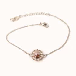 Miss Sofia bracelet – Pink topaz pearl