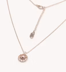 Miss Sofia necklace – Pink topaz pearl
