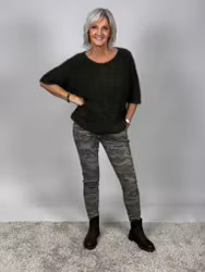 Parisa lurvig tröja grön