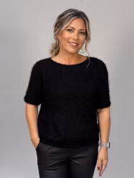 Parisa lurvig tröja svart