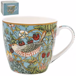 William Morris Teal Strawberry Thief Frukostmugg