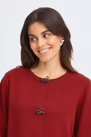 FRSally cardigan mörkröd