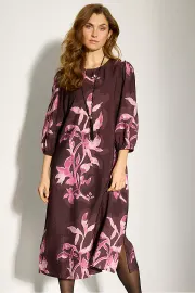 Inara klänning  Plommon/rosa
