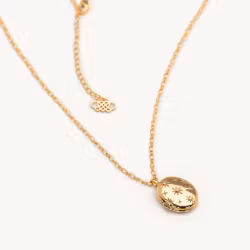 Celestial necklace charm – Crystal gold