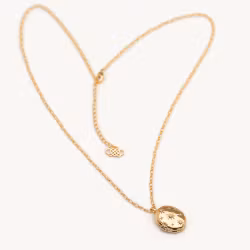 Celestial necklace charm – Crystal gold