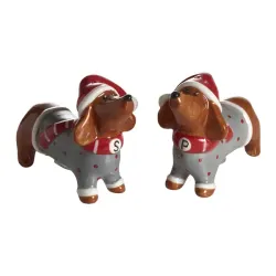 Salt Och Peppar Set, Hunden Dusty, H.7/L.9,2 cm