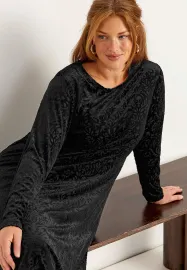 Brenda sammetsklänning svart