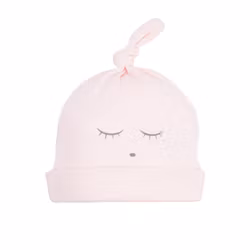 Mössa, sleeping cutie rosa/grå