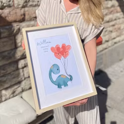 Namntavla - dinosaurie