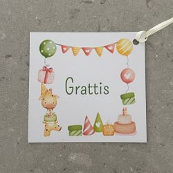 Kort - Grattis - giraff