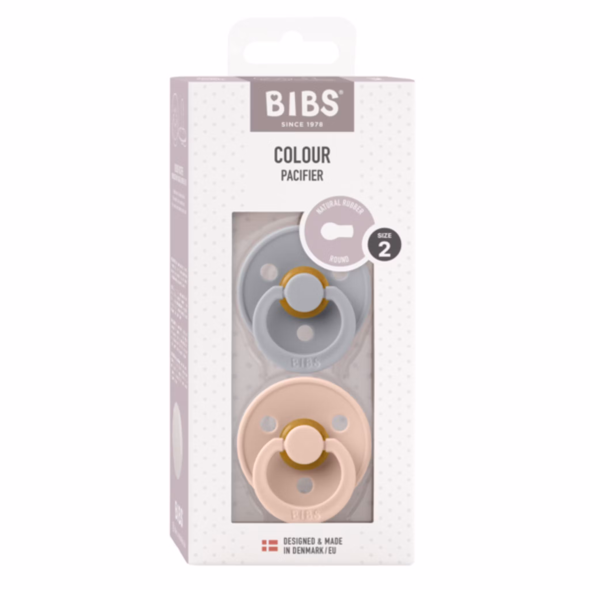 BIBS napp - 2-pack Cloud/Blush 6+mån
