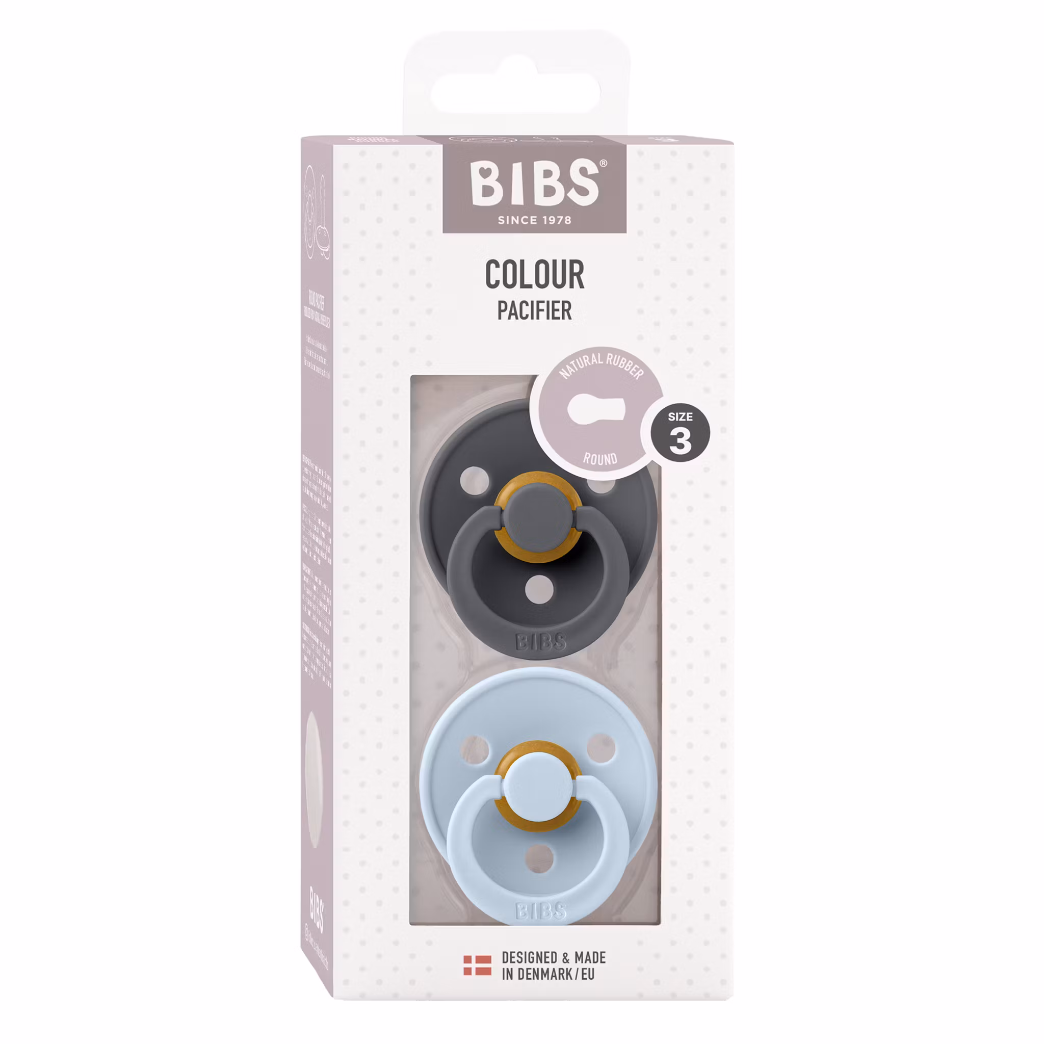 BIBS Colour 2 PACK Iron/Baby Blue 18+ mån